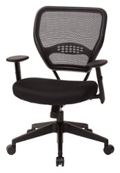 Office Star Products - Space Seating Mesh Fabric Manager Chair - Black - Front_Zoom