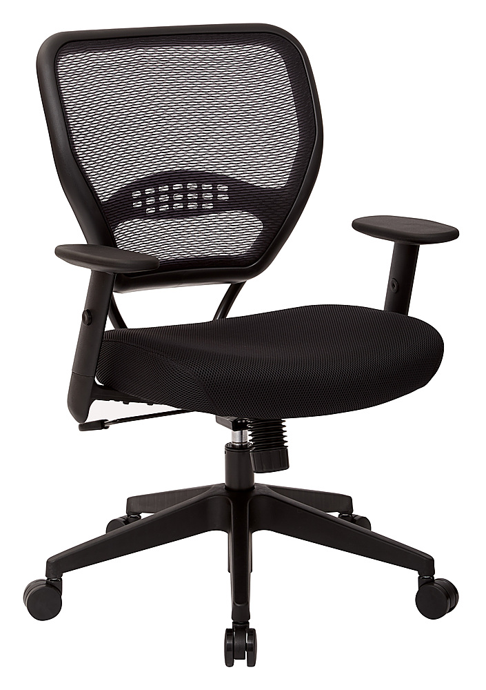 Angle View: Office Star Products - Space Seating Mesh Fabric Manager Chair - Black