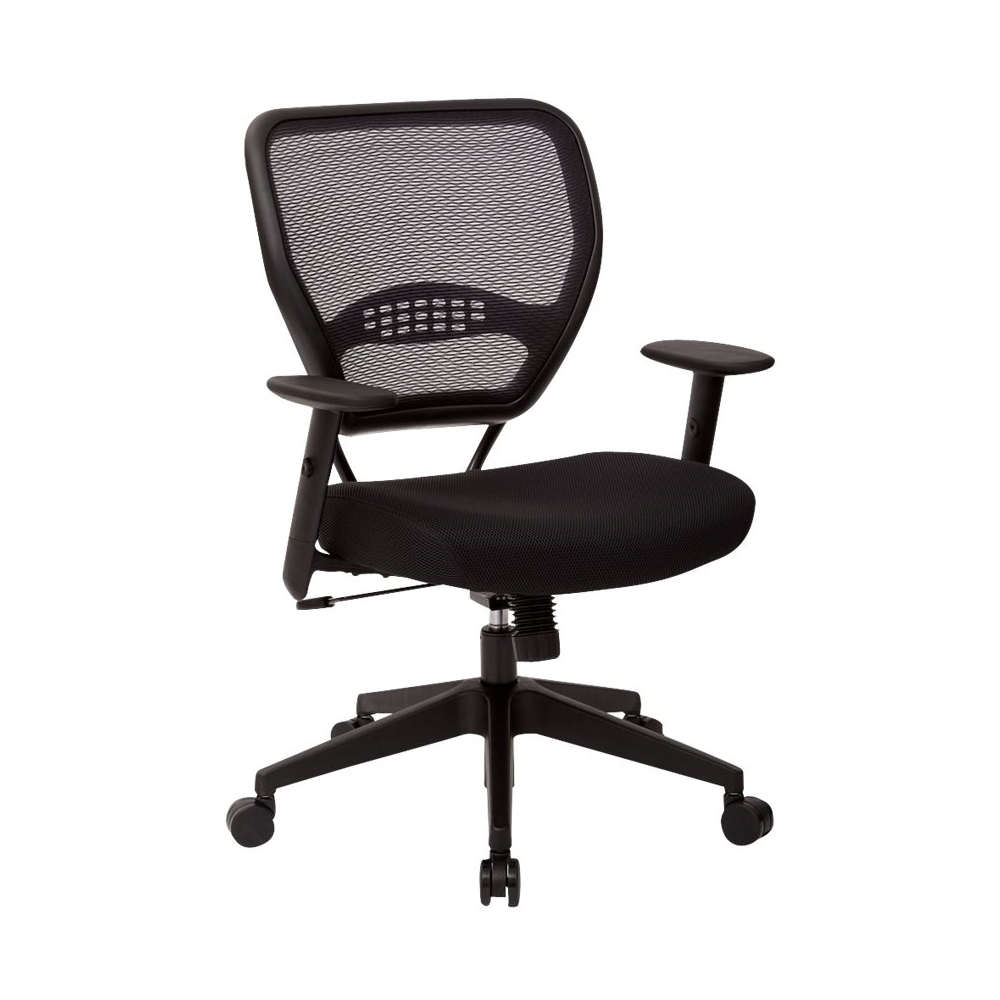 Left View: OSP Home Furnishings - Mesh Task Chair - Black