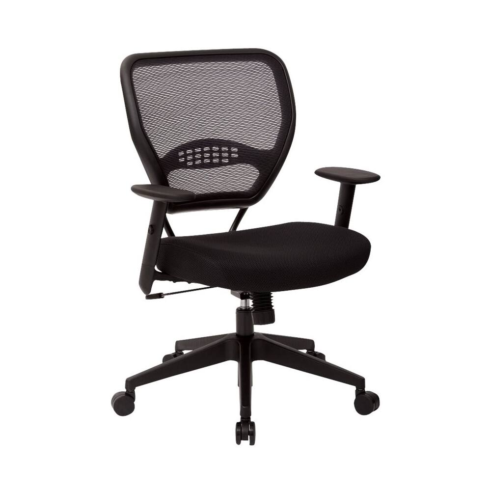 Left. Office Star Products - Space Seating Mesh Fabric Manager Chair - Black.