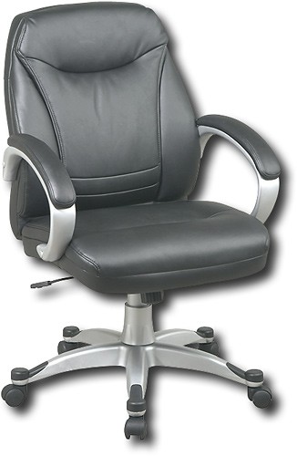 Office Star Furniture - Work Smart Faux Leather Mid Back Chair