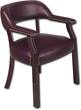 Office Star Furniture - Vinyl Guest Chair - Mahogany - Larger Front
