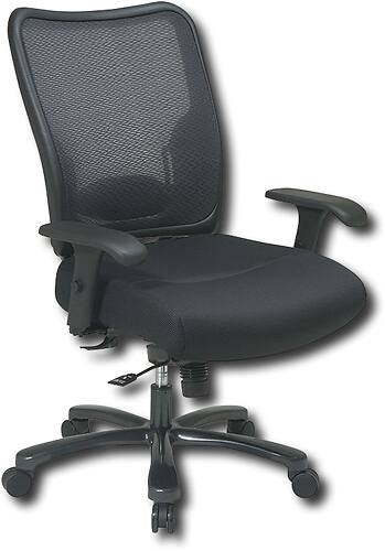 Angle. Office Star Products - Ergonomic Chair with Double Air Grid Back and Mesh Seat - Black.