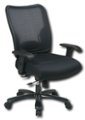 Front Zoom. Office Star Products - Ergonomic Chair with Double Air Grid Back and Mesh Seat - Black.