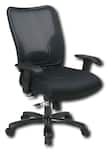 Office Star Products - Ergonomic Chair with Double Air Grid Back and Mesh Seat - Black