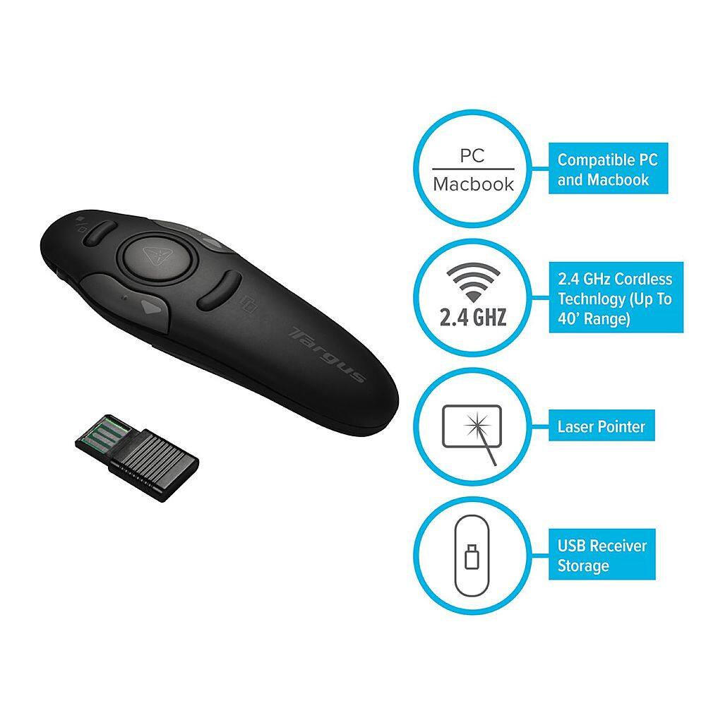 Alt View 18. Targus - Wireless Presenter with Laser Pointer - Black.
