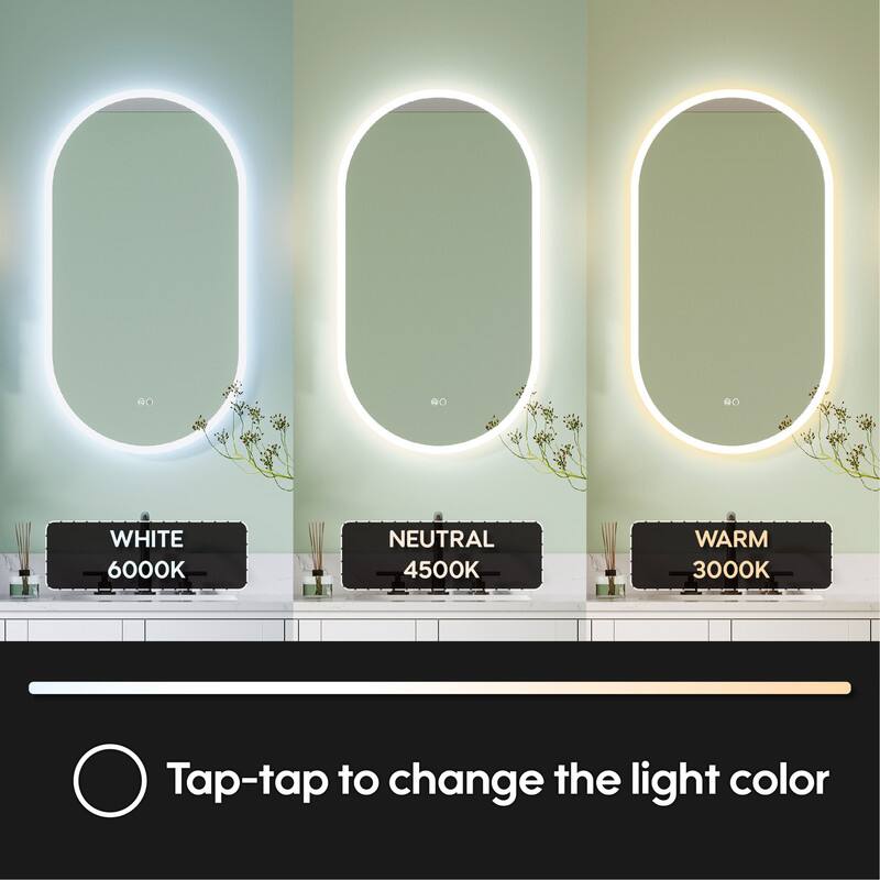AO a0 0 WHITE 6000K NEUTRAL 4500K WARM 3000K  
Tap-tap to change the light color