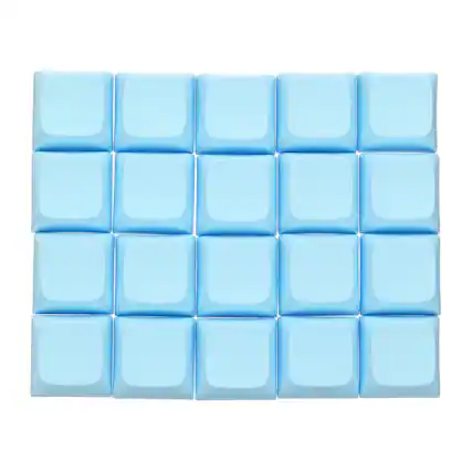 Front. Unique Bargains - 20pcs PBT Keycap Set, Colorful Mechanical Numeric Keypads Portable Blank Keycaps for Office Gaming DIY - Cyan.