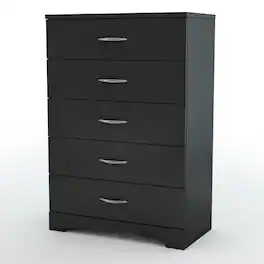 Hivvago - Modern 5-Drawer Bedroom Chest - Black