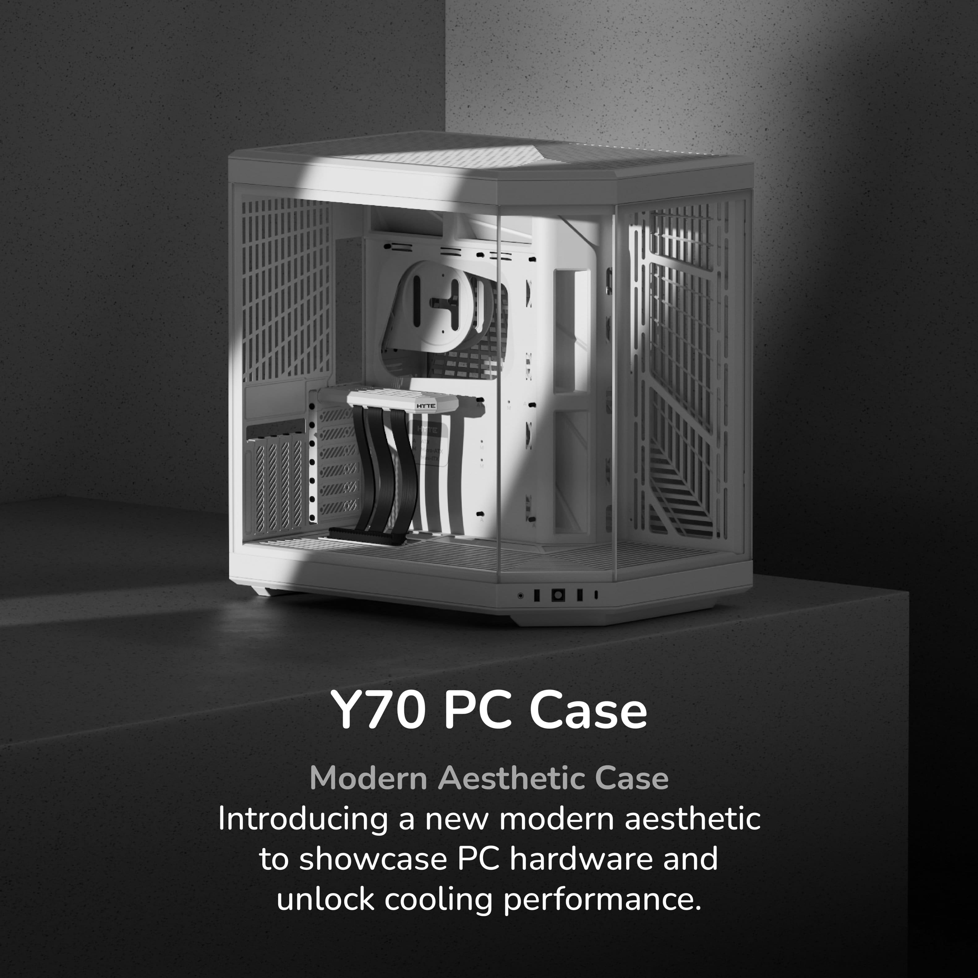 HYTE Y70 Mid Tower ATX Gaming PC Desktop Case with Riser Cable