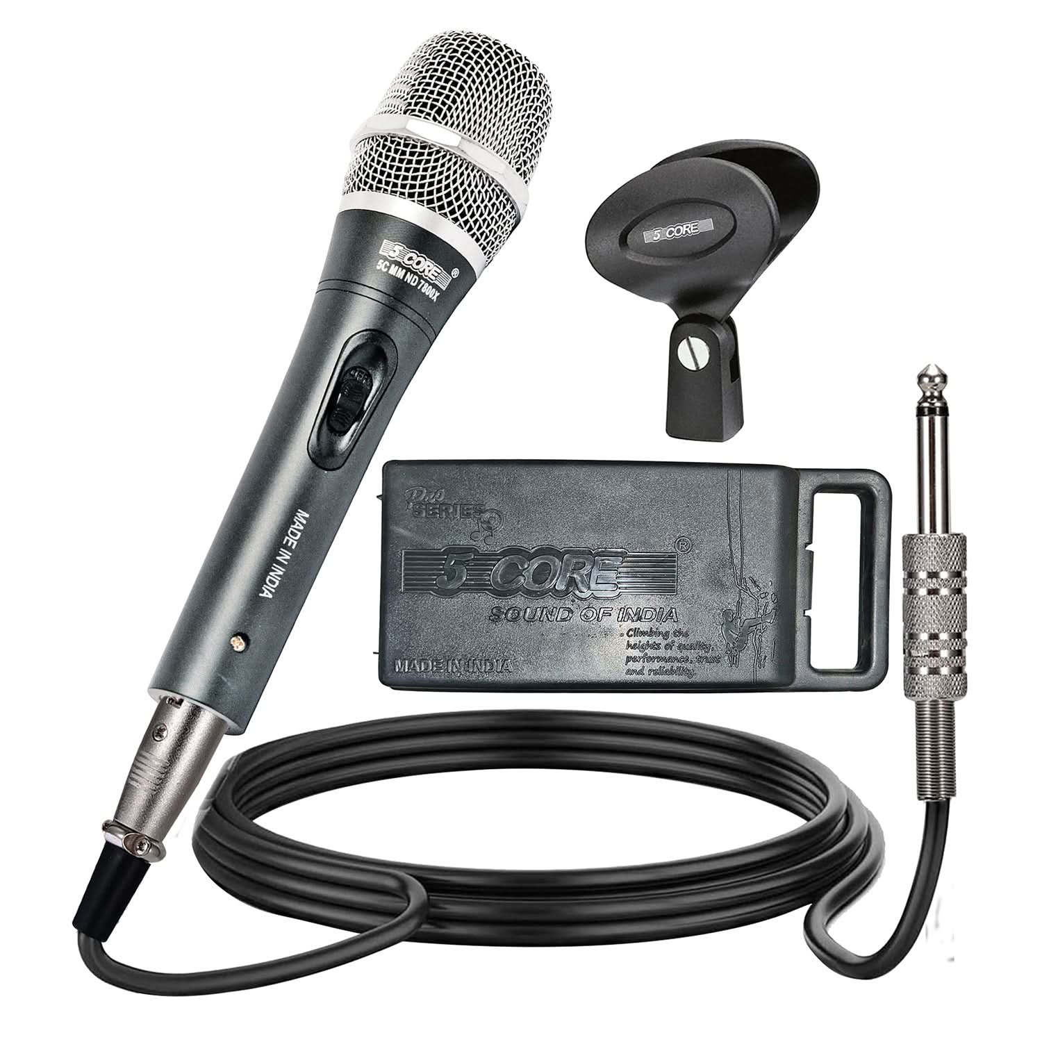 5 CORE - XLR Microphone Dynamic Mic Karaoke Singing Studio Handheld Mics -ND-7800X