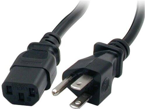 Front. Startech - 20 ft Standard Computer Power Cord - NEMA5-15P to C13.