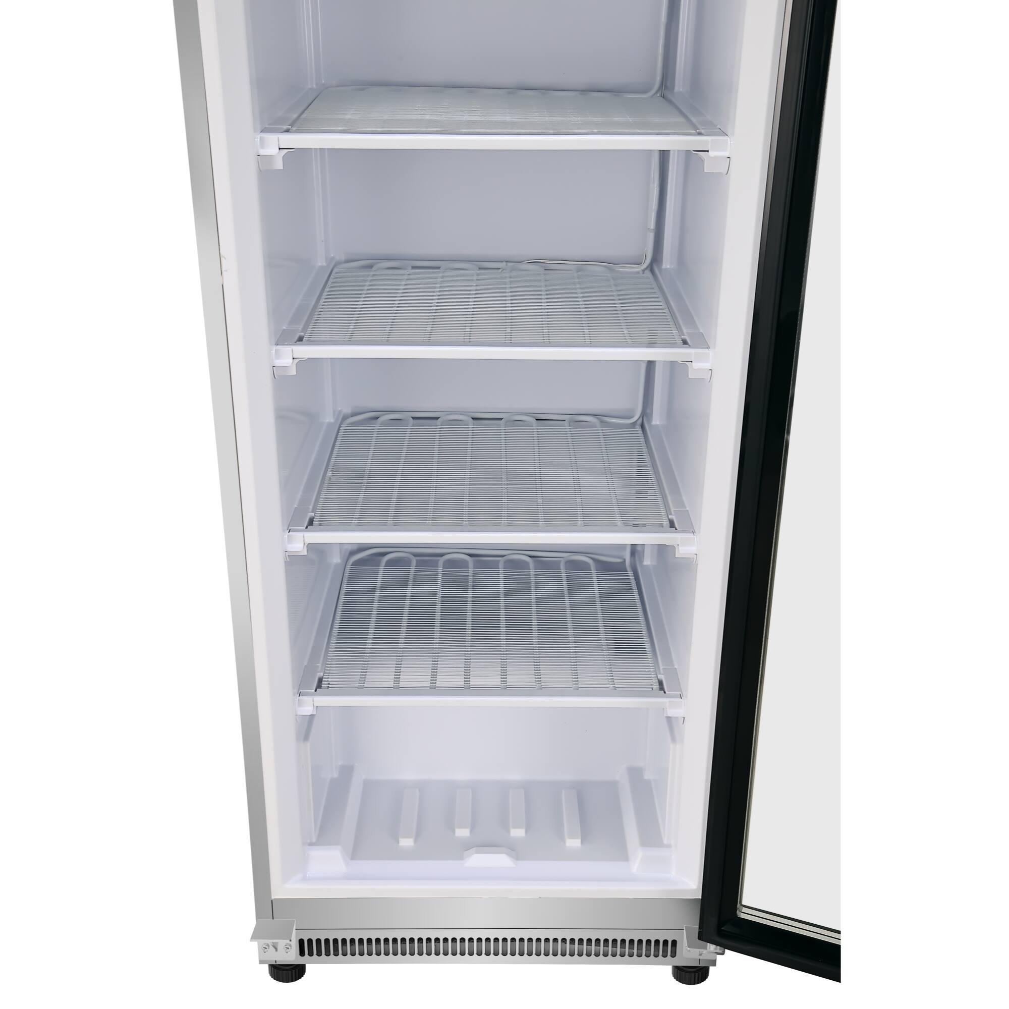 Back. Koolmore - 12 Cu. ft. Commercial Freezer with Glass Door in Stainless Steel - Manual Defrost (KM-FMD12SGD) - Stainless steel.