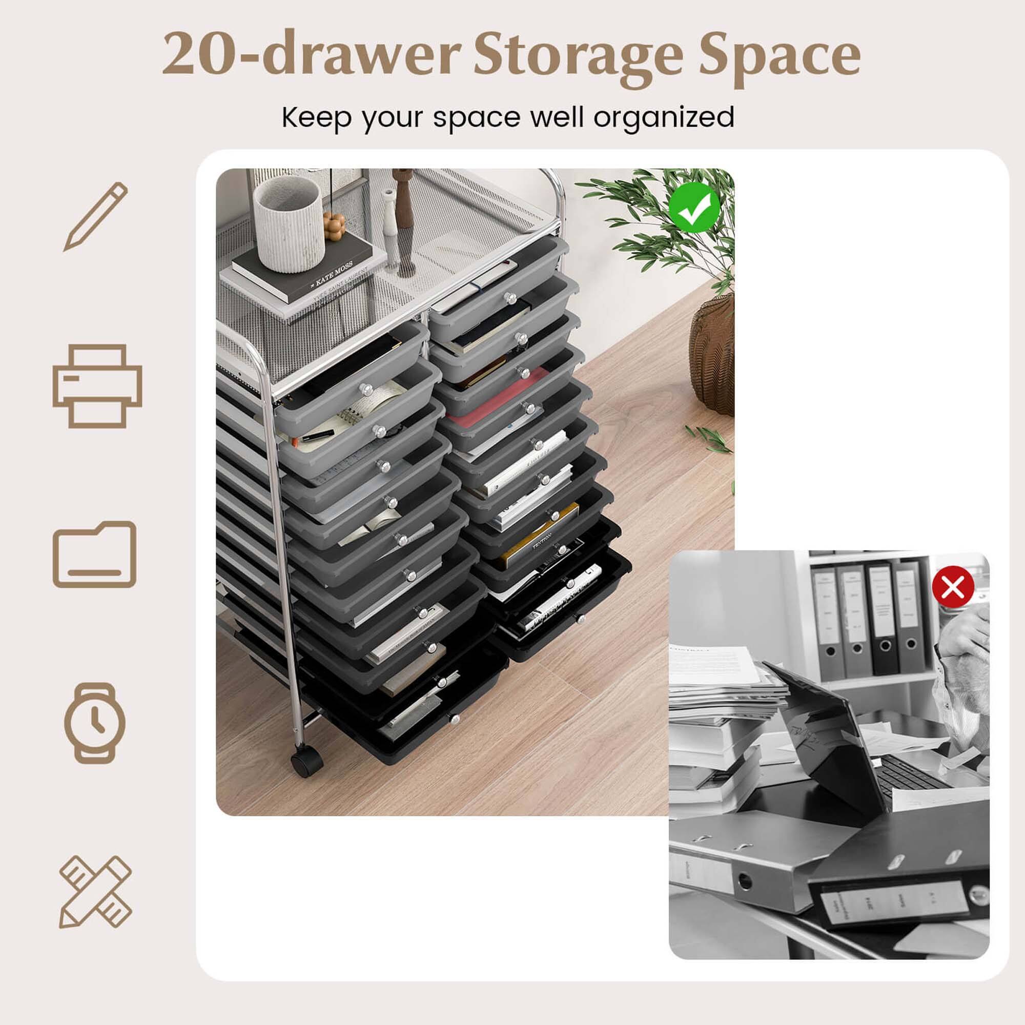 20-drawer Storage Space Keep your space well organized