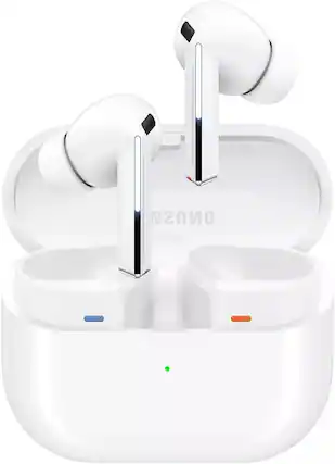 Front. Samsung - Samsung Galaxy Buds 3 Pro AI True Wireless Bluetooth Earbuds White.