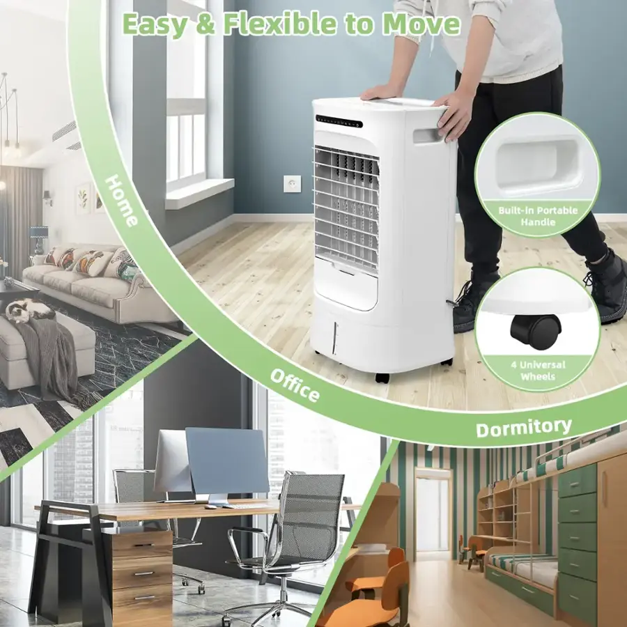 Easy & Flexible to Move Home Built-in Portable Handle Office 4 Universal Wheels Dormitory
