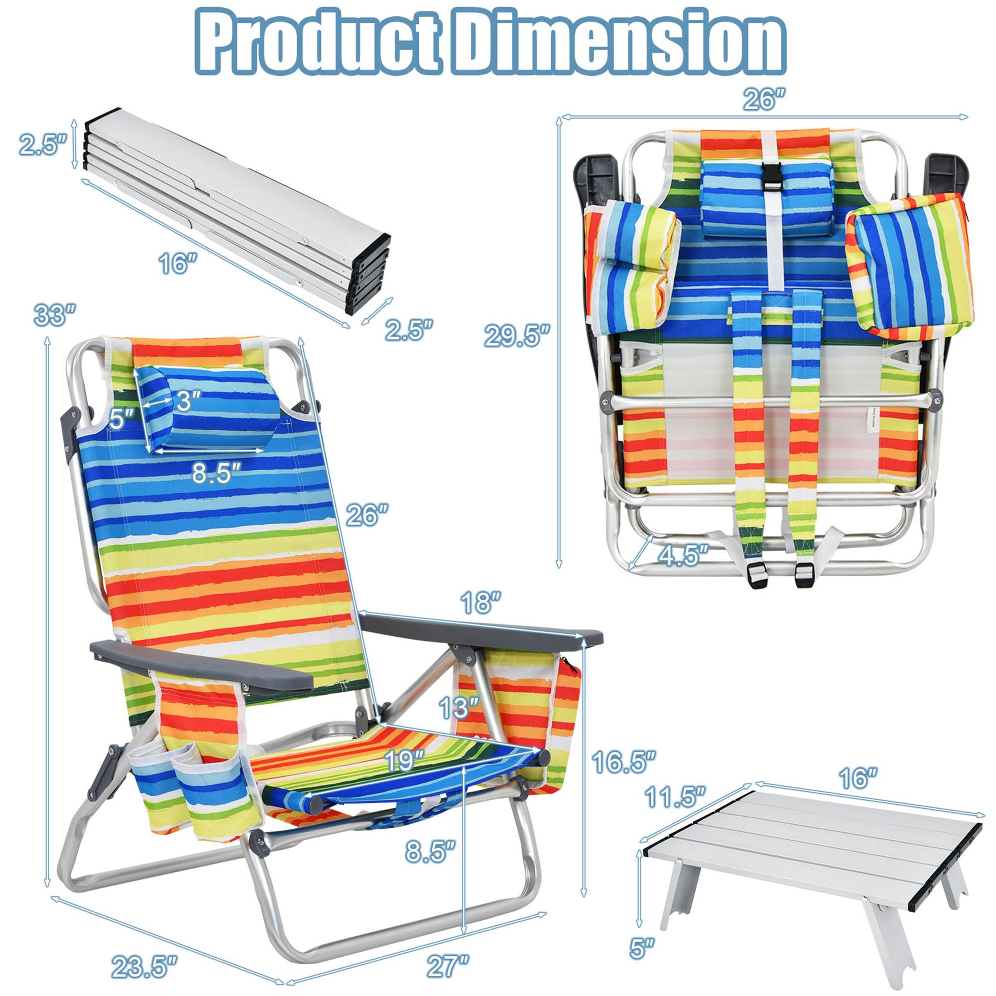 Product Dimension

- 2.5" x 16" x 33" x 2.5" x 29.5" x 5" x 3" x 8.5" x 26" x 18" x 4.5" x 13" x 19" x 16.5" x 11.5" x 16" x 8.5" x 23.5" x 27" x 5"