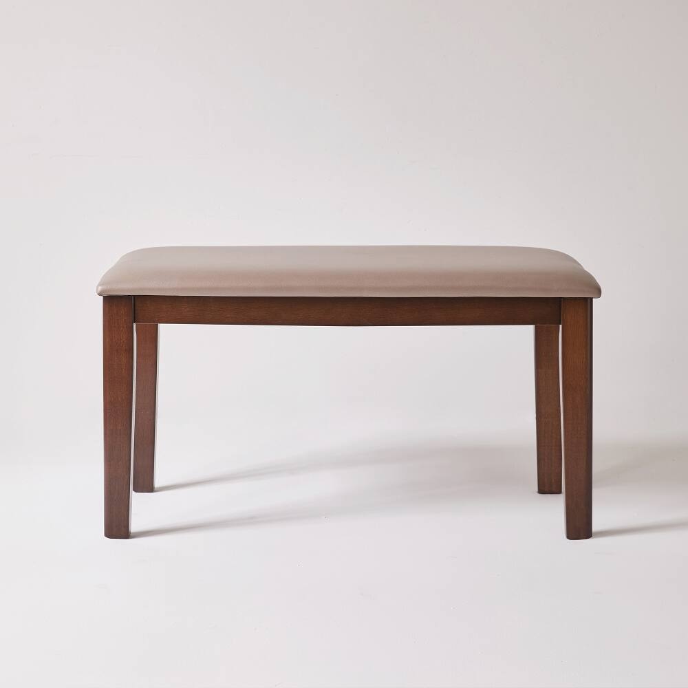 Alt View 7. Ropilly - Ropilly Solid Wood Upholstered Dining Bench, Heavy Duty Gray Tech Fabric Entryway Shoe Bench for Bedroom, 31 Inch - Gray.