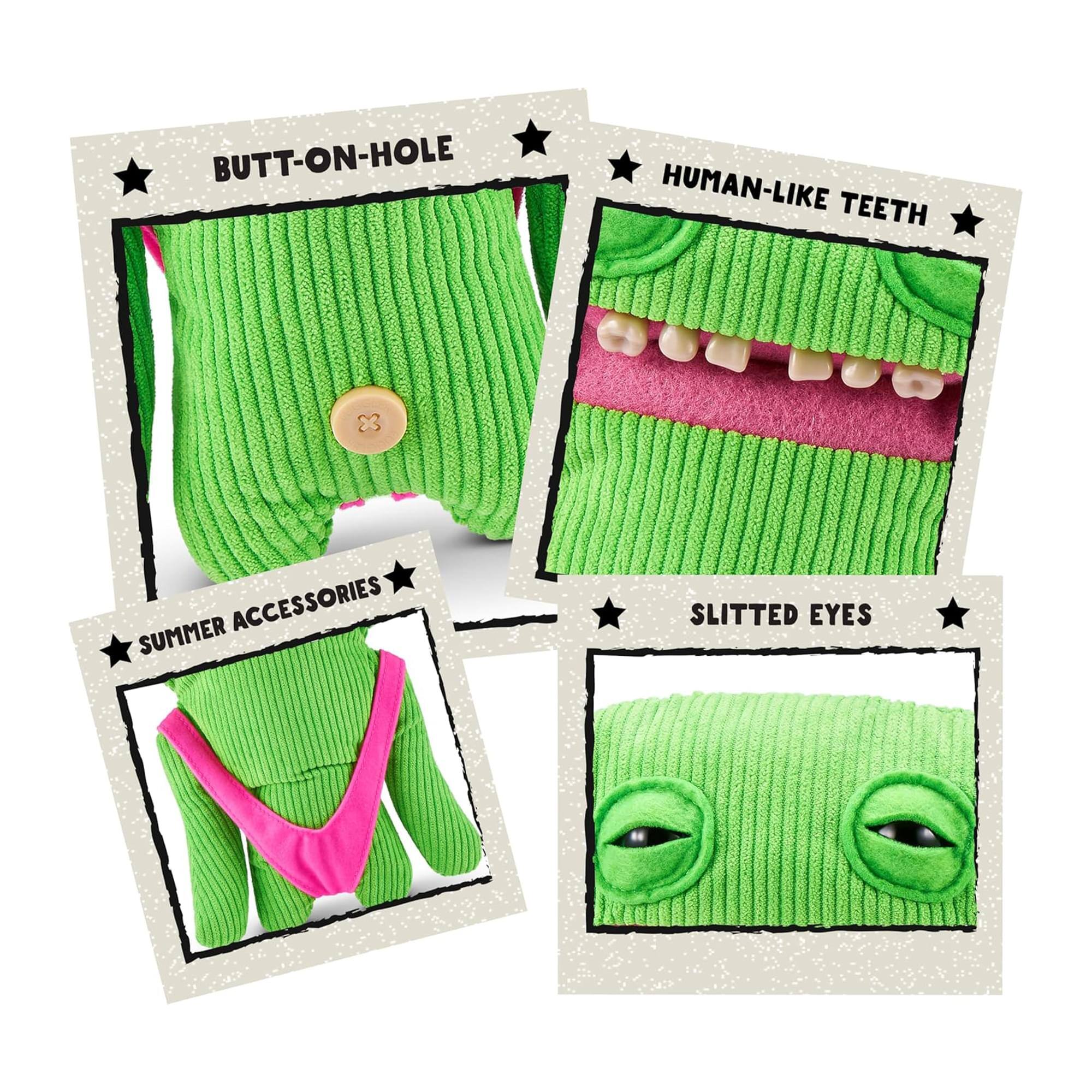 BUTT-ON-HOLE  
SUMMER ACCESSORIES  
HUMAN-LIKE TEETH  
SLITTED EYES