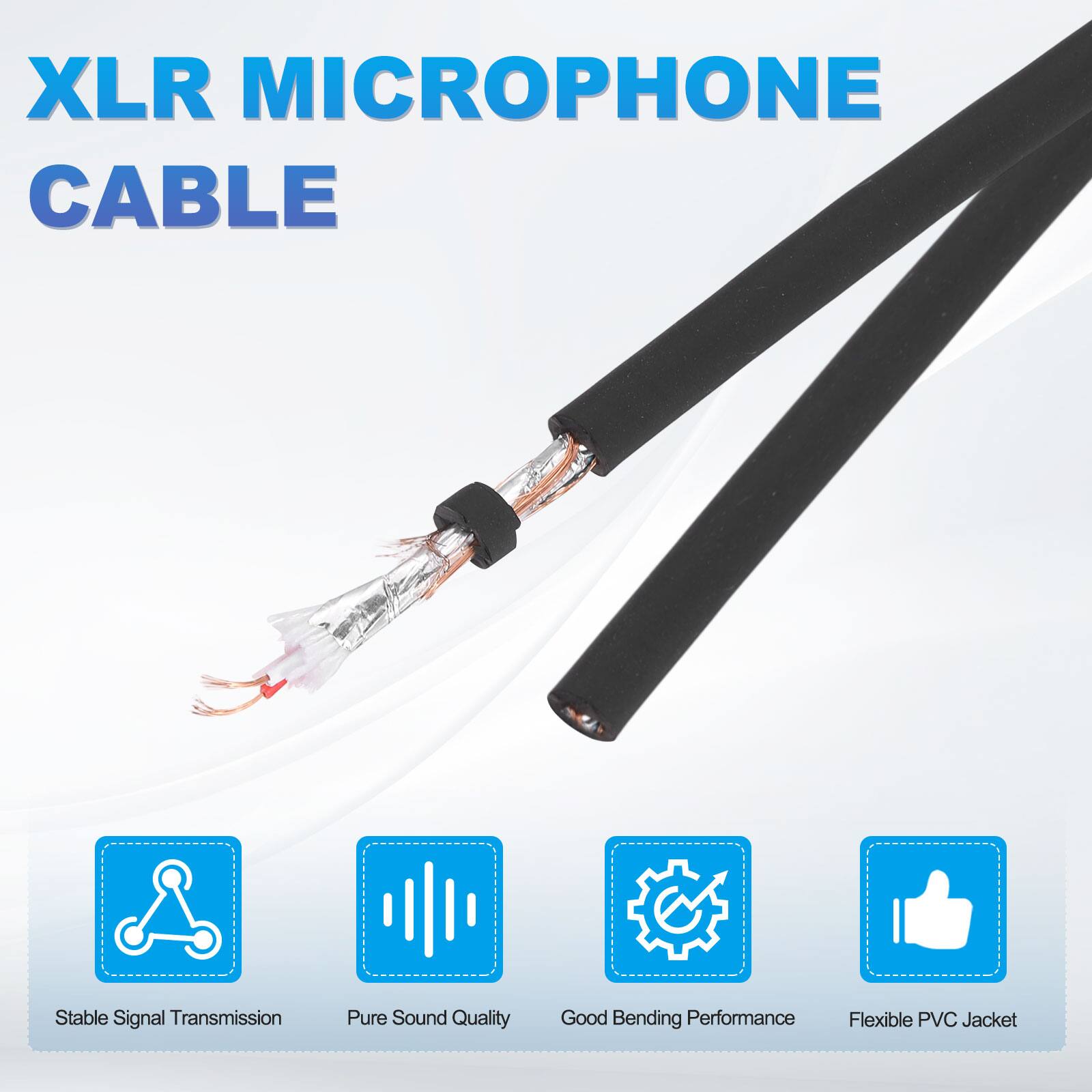 XLR MICROPHONE CABLE

- Stable Signal Transmission
- Pure Sound Quality
- Good Bending Performance
- Flexible PVC Jacket