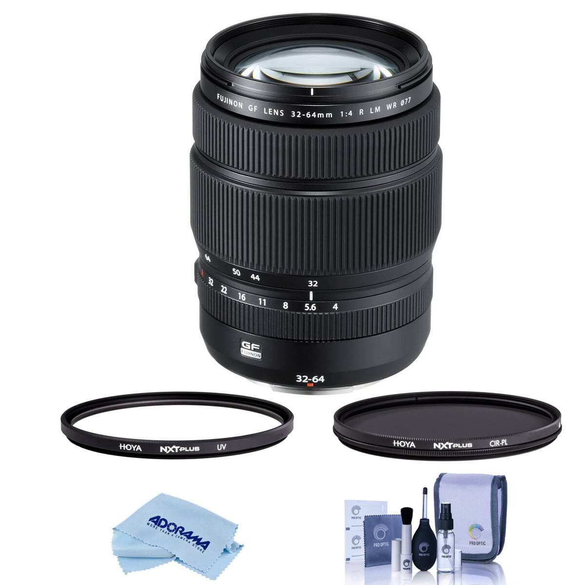 FUJINON GF LENS R LM WR 077 32-64mm 1:4  
50 44 32 22 16 11  
8  
32 I 5.6  
4  
GF FUJINON  
32-64  
HOYA NXTPLUS  
UV  
HOYA NXTPLUS CIR-PL  
WORLD ADORAMA WANT CAMERA STORE  
MINOC -  
PRO THE PTC  
0 -  

NEWS  
PROOPTIC
