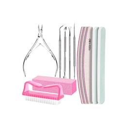 Beauty Hub Ecommerce - Complete Nail Care & Manicure Kit with Files and Buffer - Pink