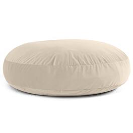 Jaxx - 6 Foot Cocoon - 2-in-1 Convertible Bean Bag Bed & Large Bean Bag Chair for Adults, Premium Lush Velvet - Ivory - Lush Velvet Ivory