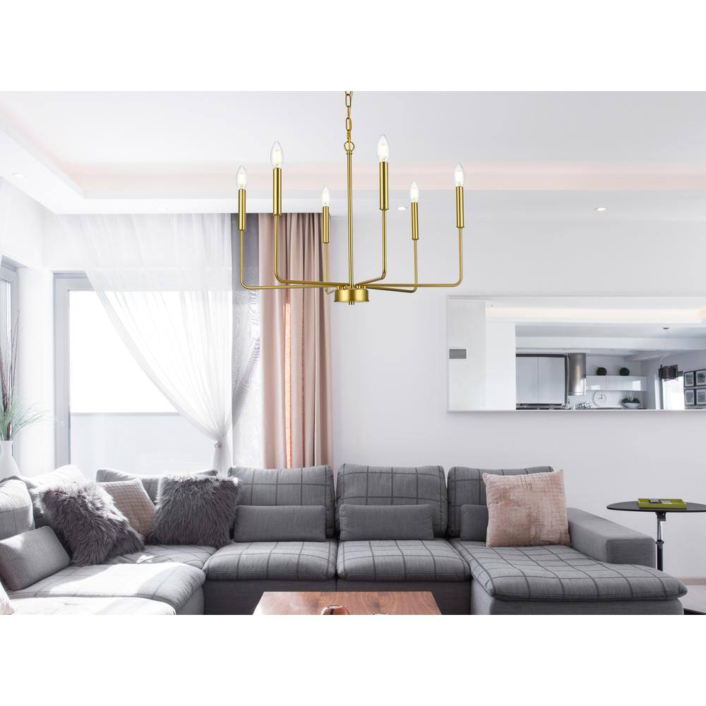Back. Living District - Willa 26 inch Pendant Light in Brass - Brass.