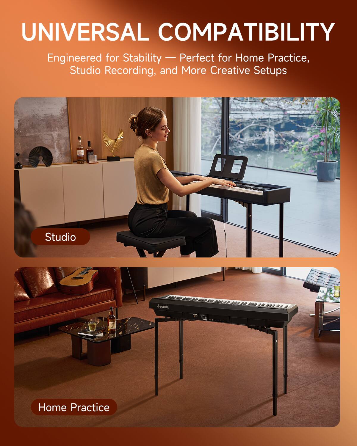 UNIVERSAL COMPATIBILITY

Engineered for Stability — Perfect for Home Practice, Studio Recording, and More Creative Setups

Studio

Home Practice