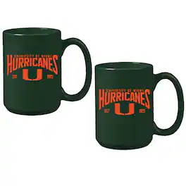 Indigo Falls - Miami Hurricanes 15oz. Established Ceramic Mug Two-Set - Multicolor