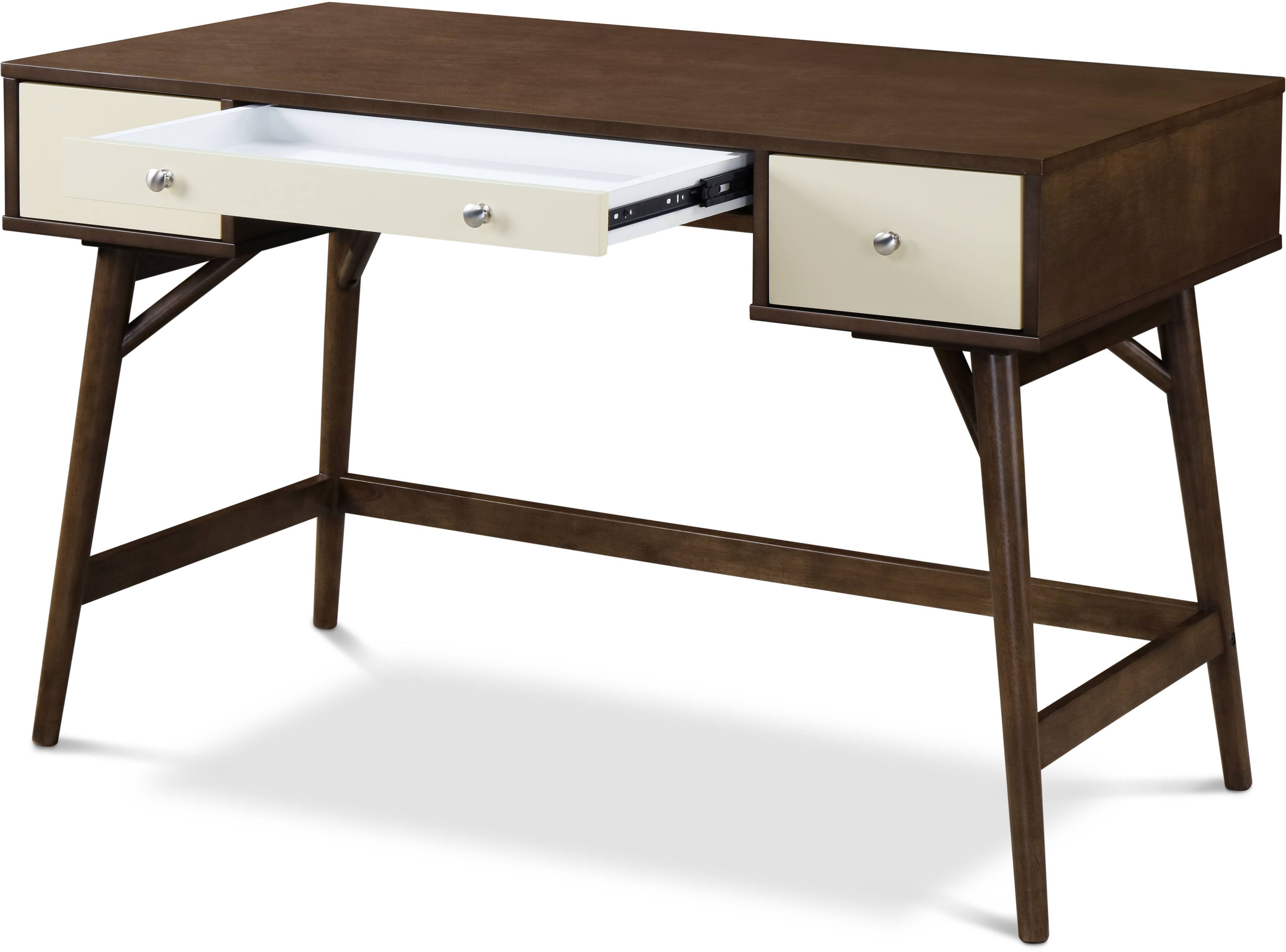 Alt View 13. Adore Decor - Sutton Mid-Century Modern Wood 3-Drawer Writing Desk - Dark Brown.