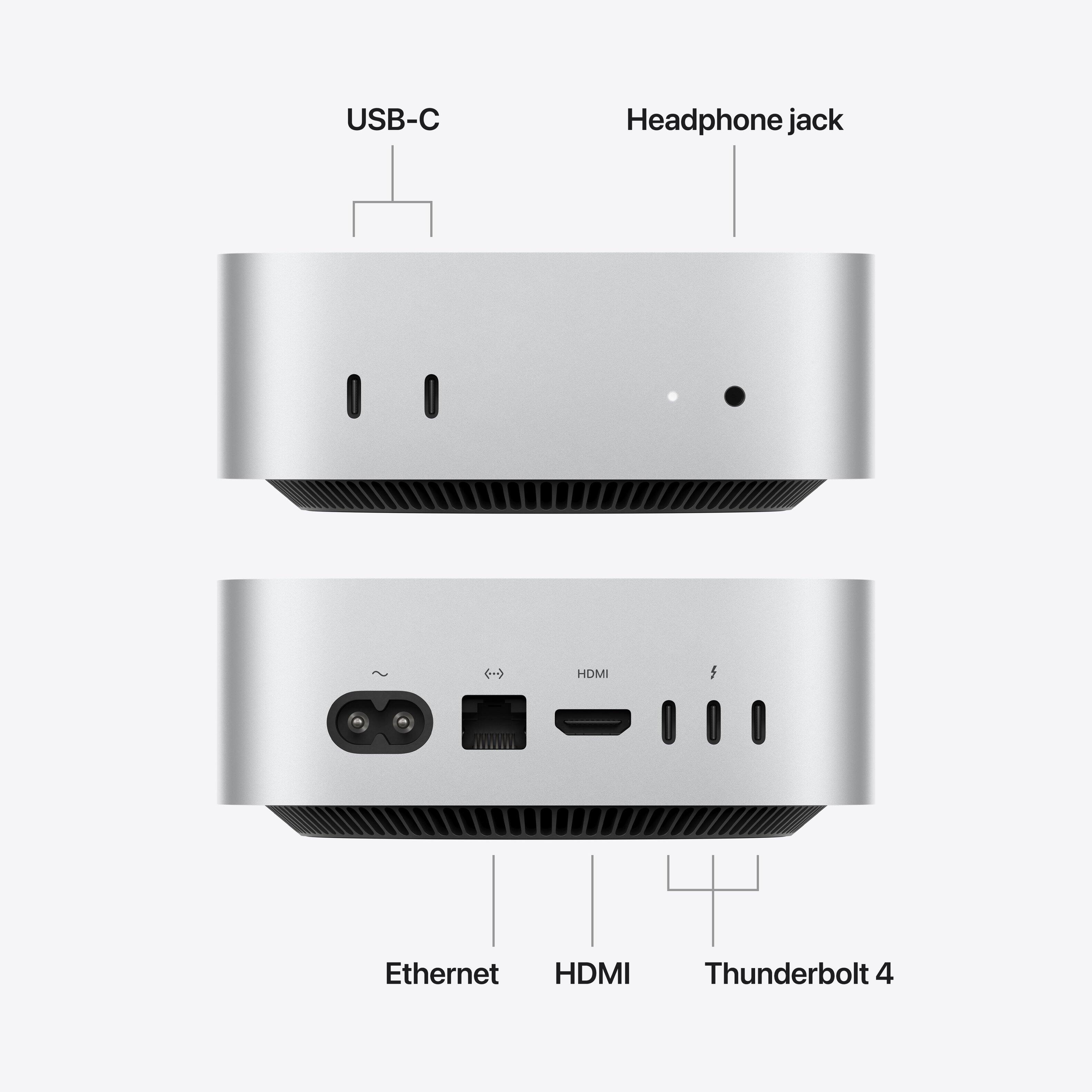USB-C  
Headphone jack  
HDMI  
Ethernet  
Thunderbolt 4