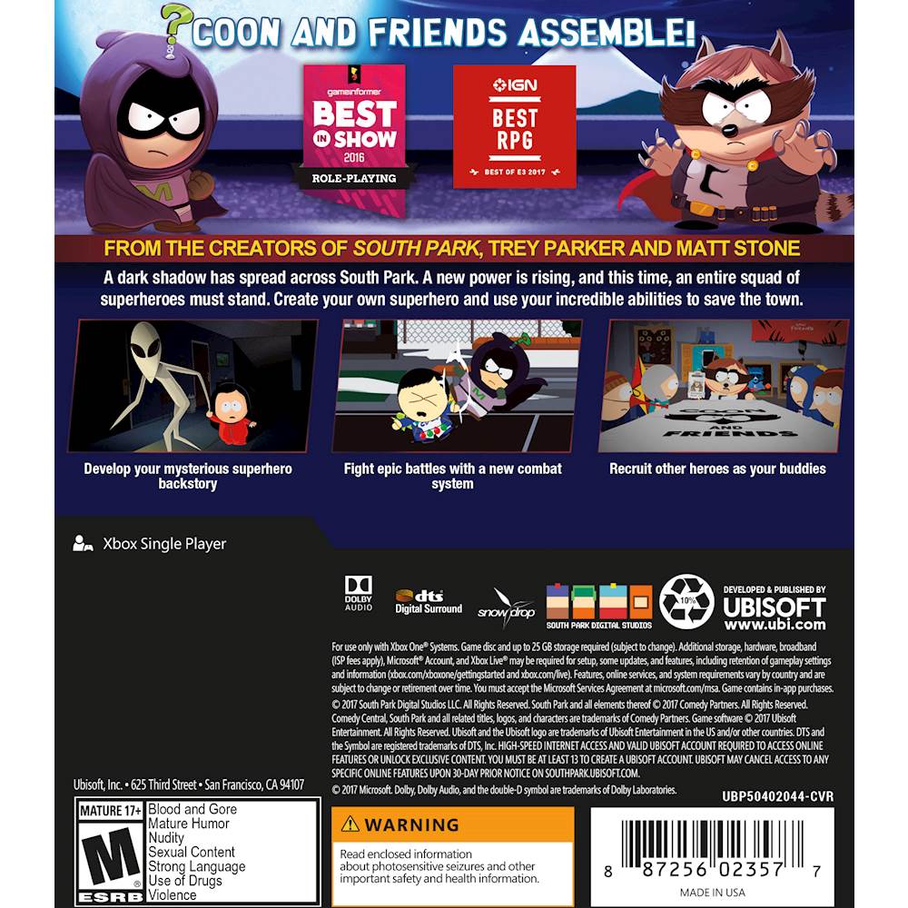 south park fractured but whole digital download xbox one