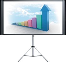 Epson - Duet 80" Portable Projector Screen - Black - Front_Zoom