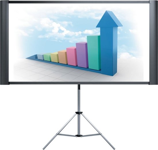 Front Zoom. Epson - Duet 80" Portable Projector Screen - Black.
