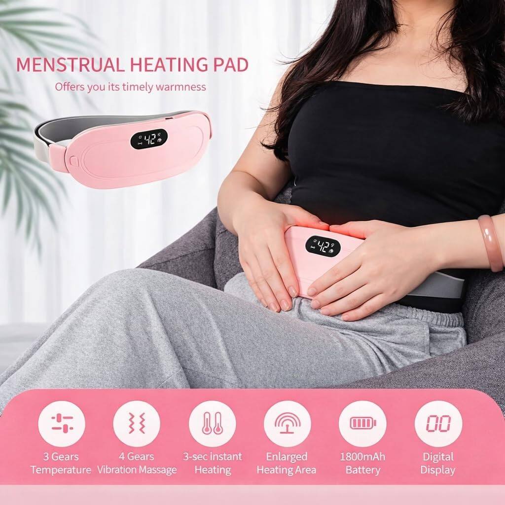 MENSTRUAL HEATING PAD  
Offers you its timely warmth

- 3 Gears Temperature
- 4 Gears Vibration Massage
- 3-sec Instant Heating
- Enlarged Heating Area
- 1800mAh Battery
- Digital Display