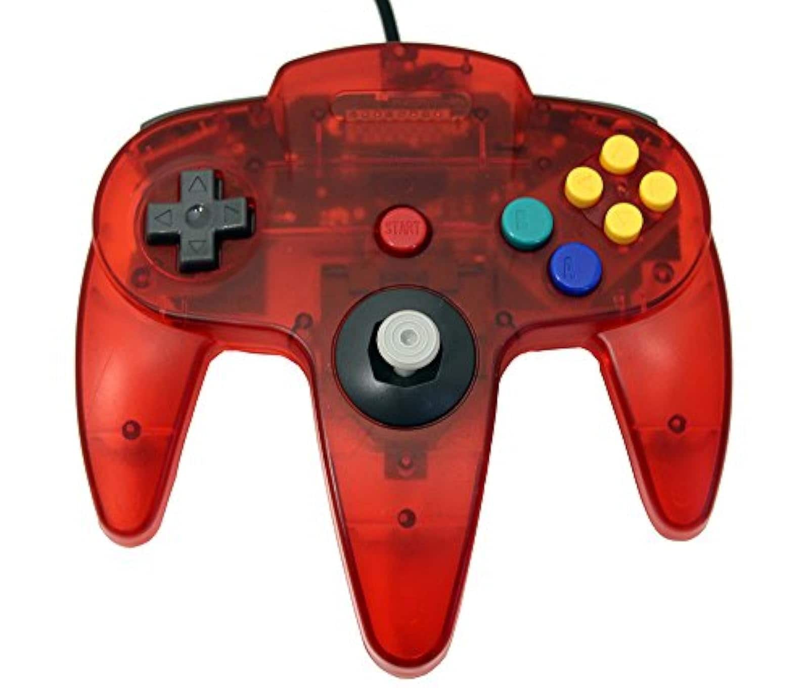 Mars Devices - Transparent Replacement Controller for Nintendo N64 - Red