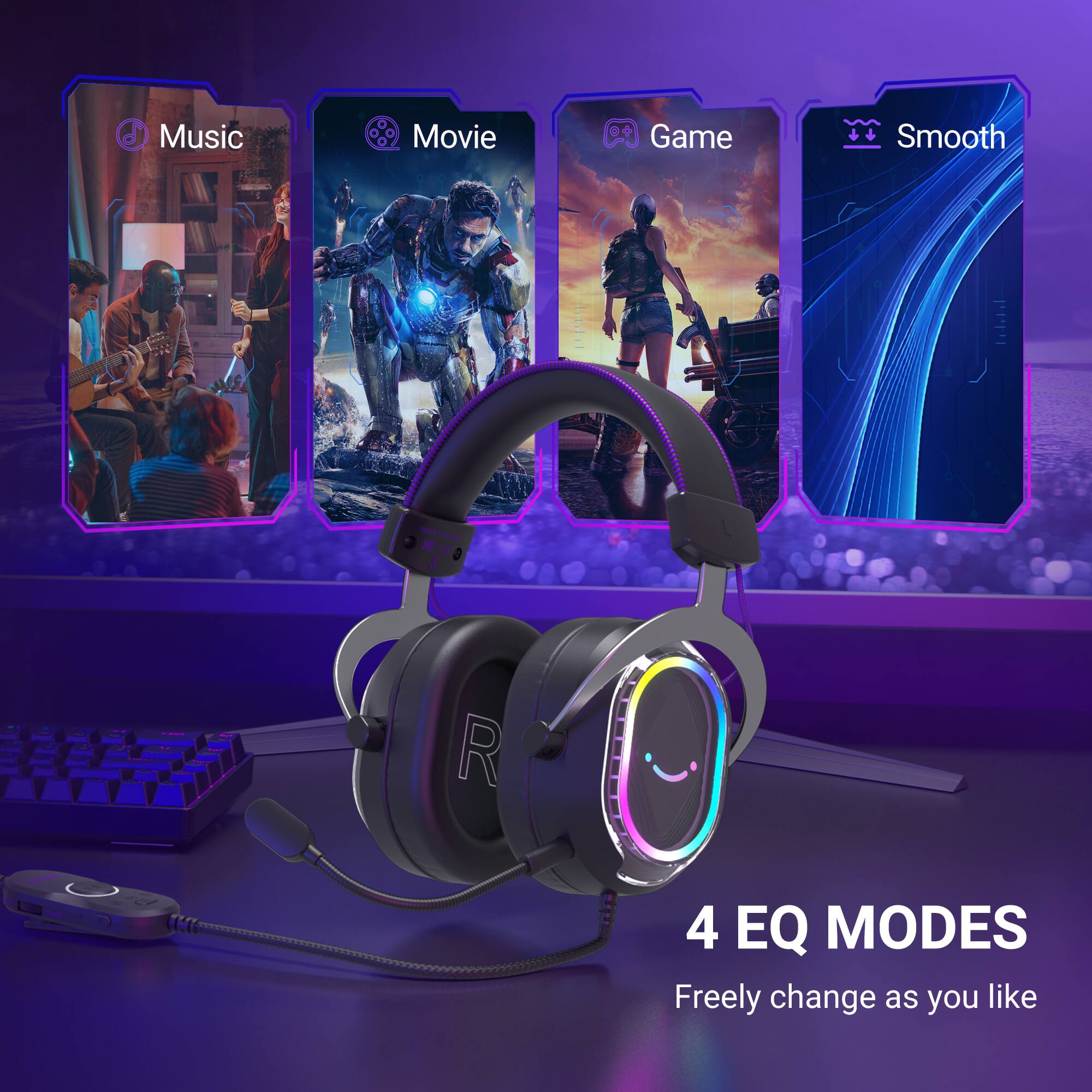 O Music Movie Game Smooth - 4 EQ MODES Freely change as you like