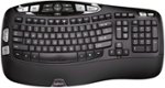 Logitech - K350 Ergonomic Full-size Membrane Wireless Keyboard - Black