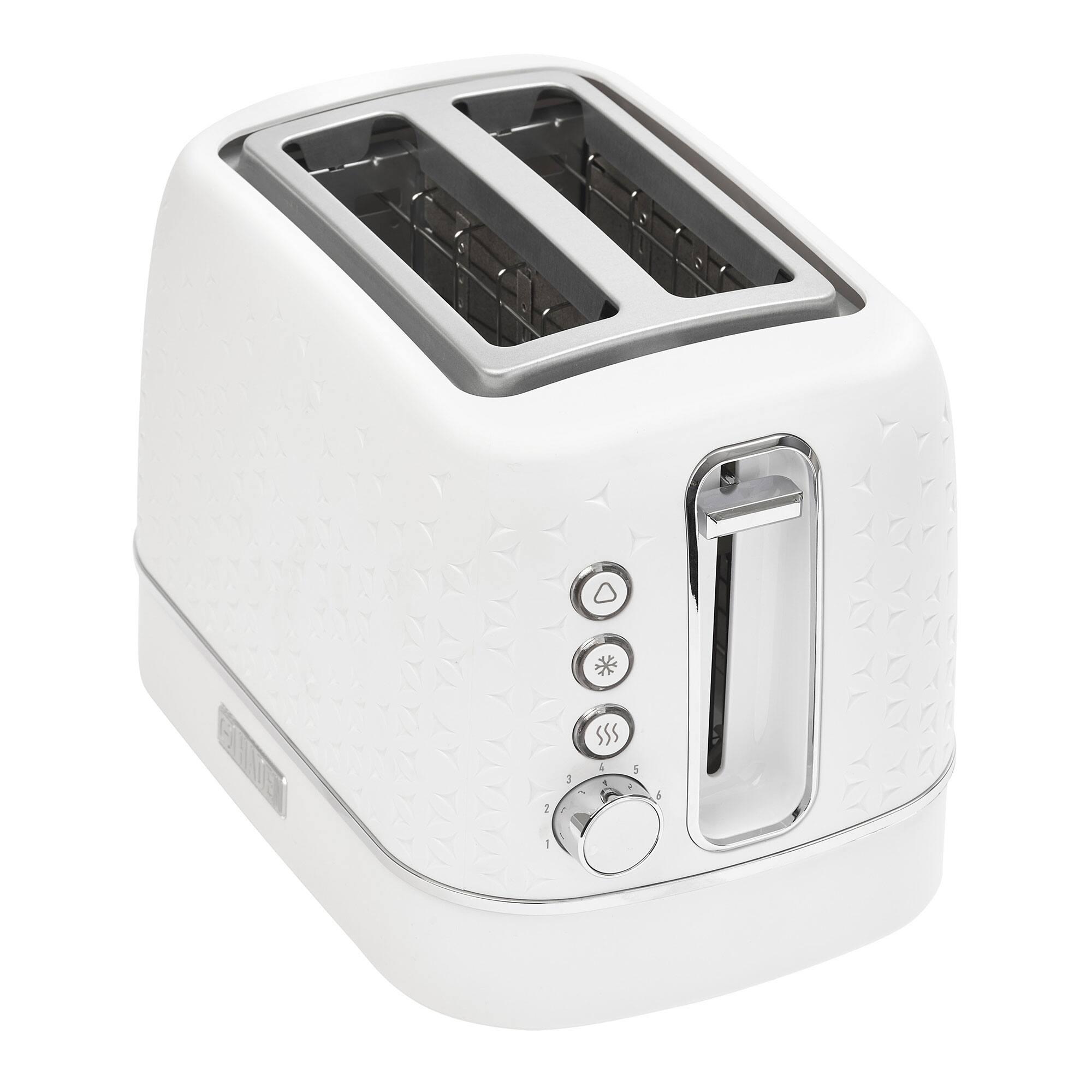 Alt View 8. Haden - Haden Starbeck 2 Slice Wide Slot Stainless Steel Toaster, White & Chrome - Bright White / Chrome.