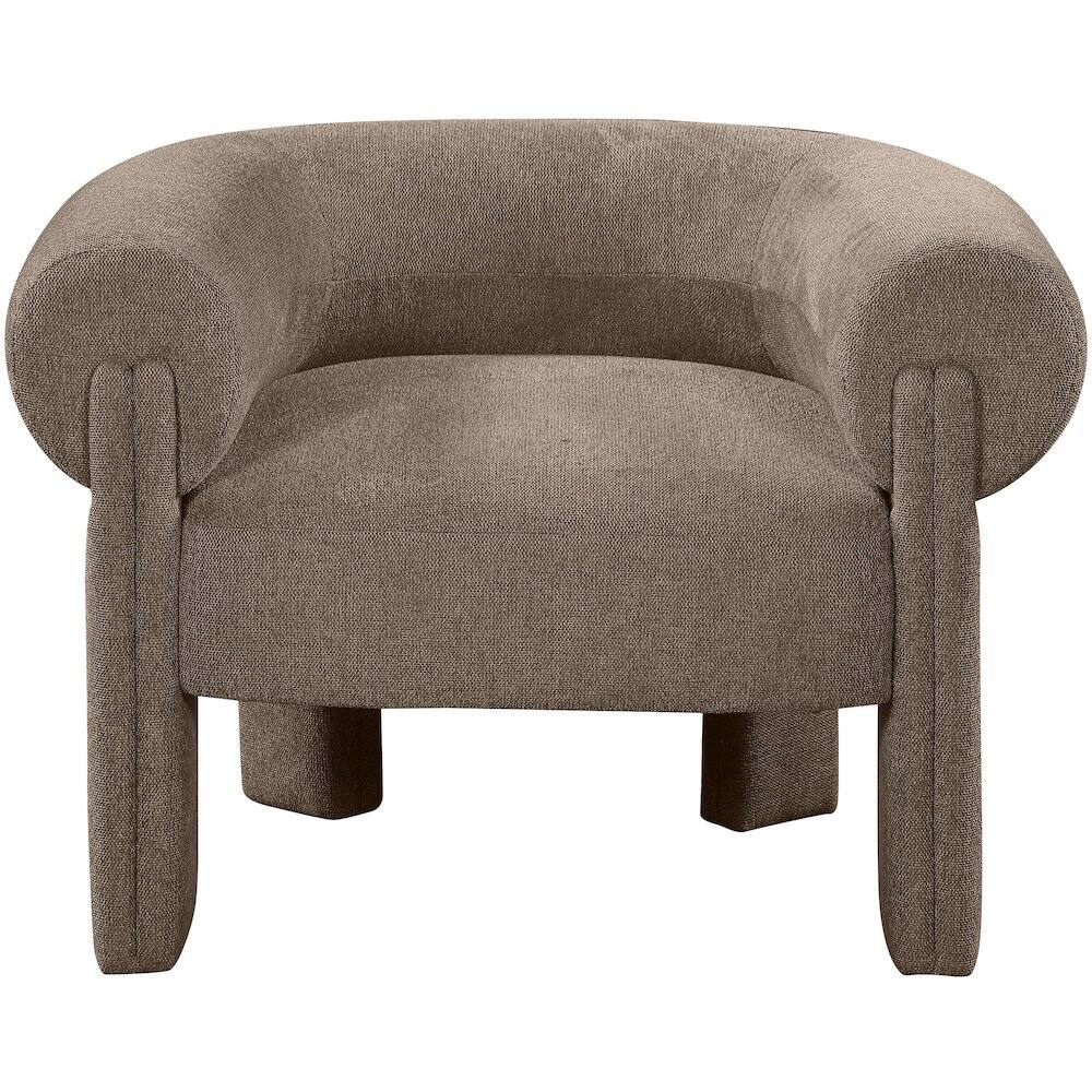 Alt View 2. Meridian Furniture - Stefano Brown Polyester Fabric Accent Chair - Brown.