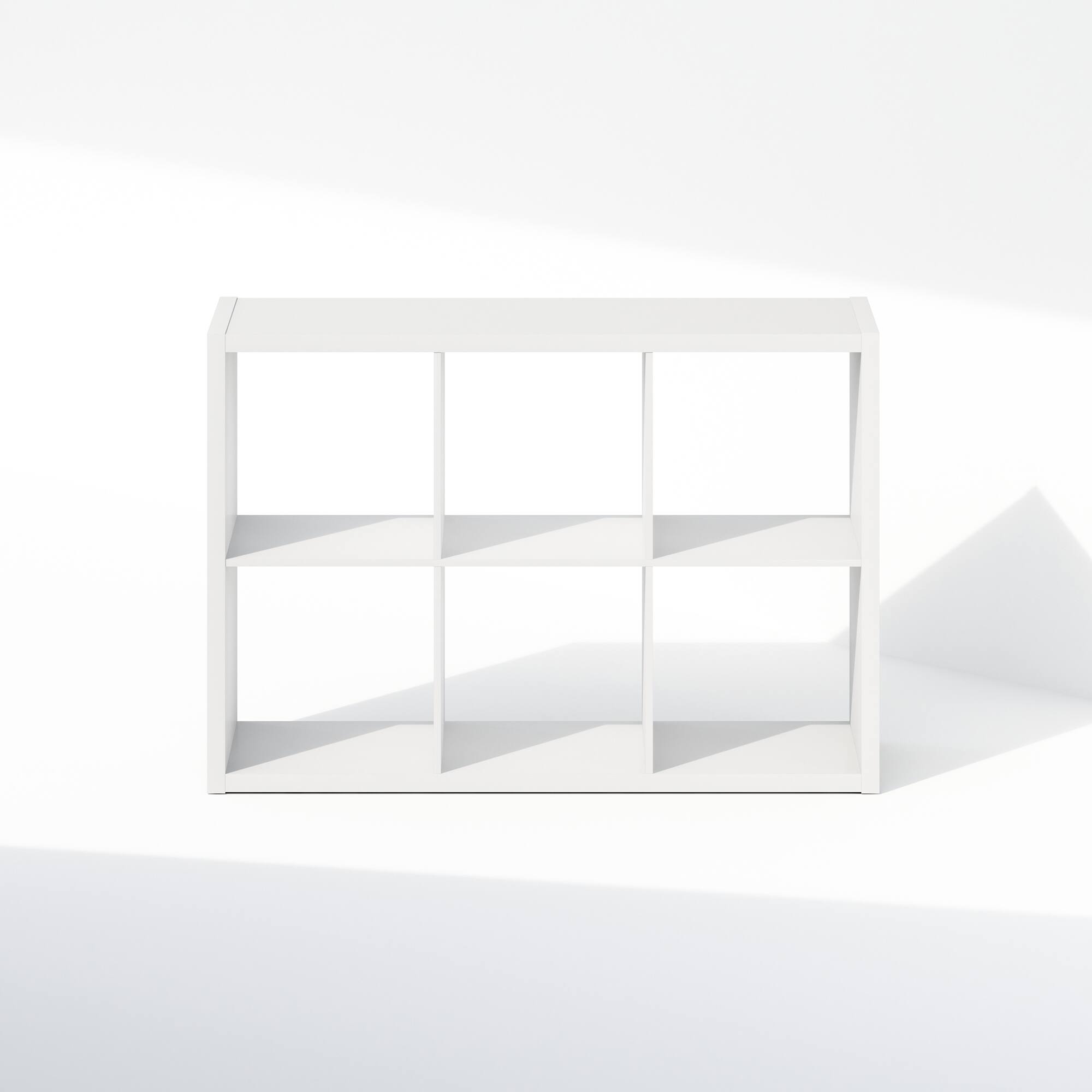 Alt View 2. Furinno - Cubic Open Back Multipurpose Clothing & Closet Storage Organizer Shelf, 6-Cube - White.