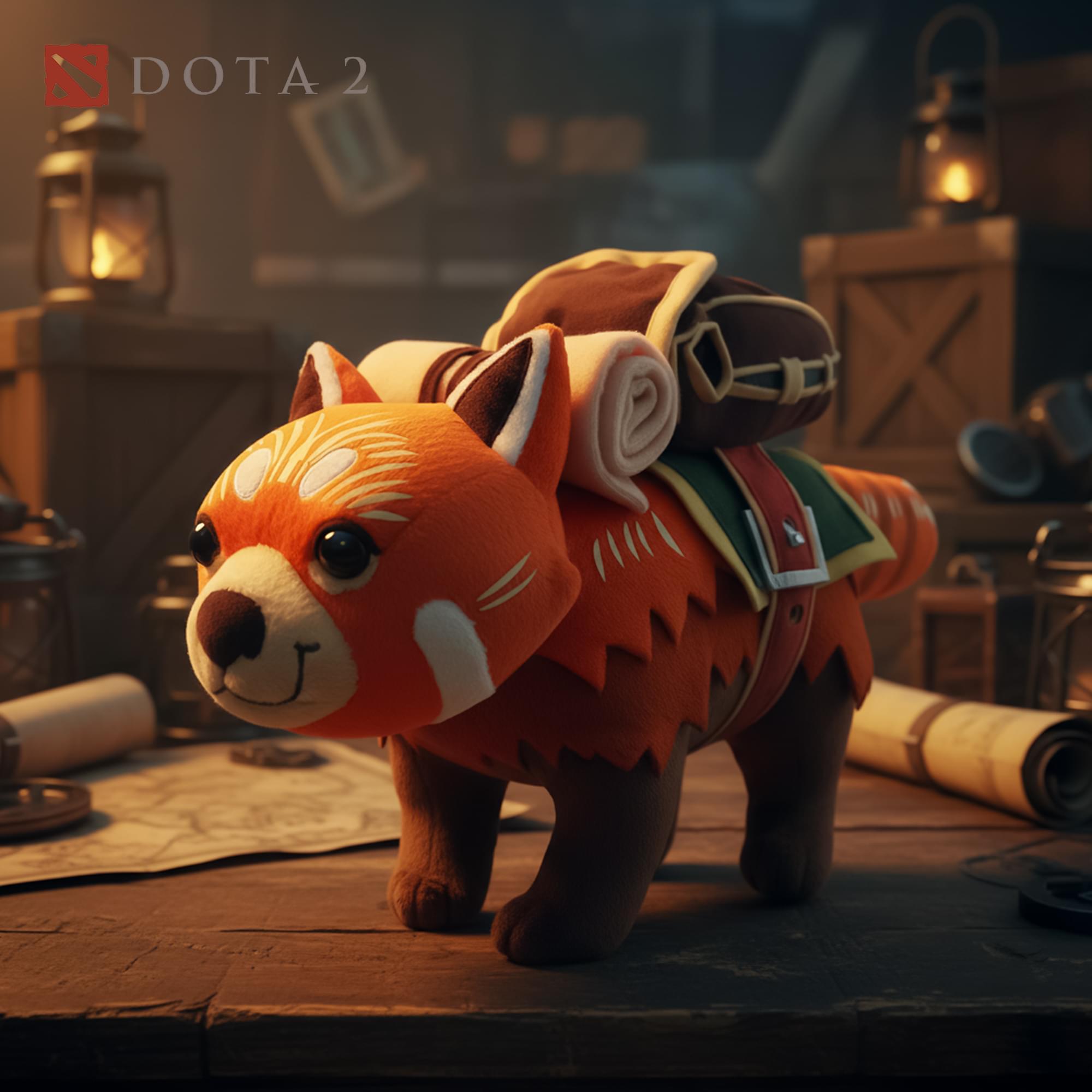 Alt View 2. Gaya Entertainment - DOTA 2 18" Redpaw Plush (Digital Unlock Not Included) - Red.