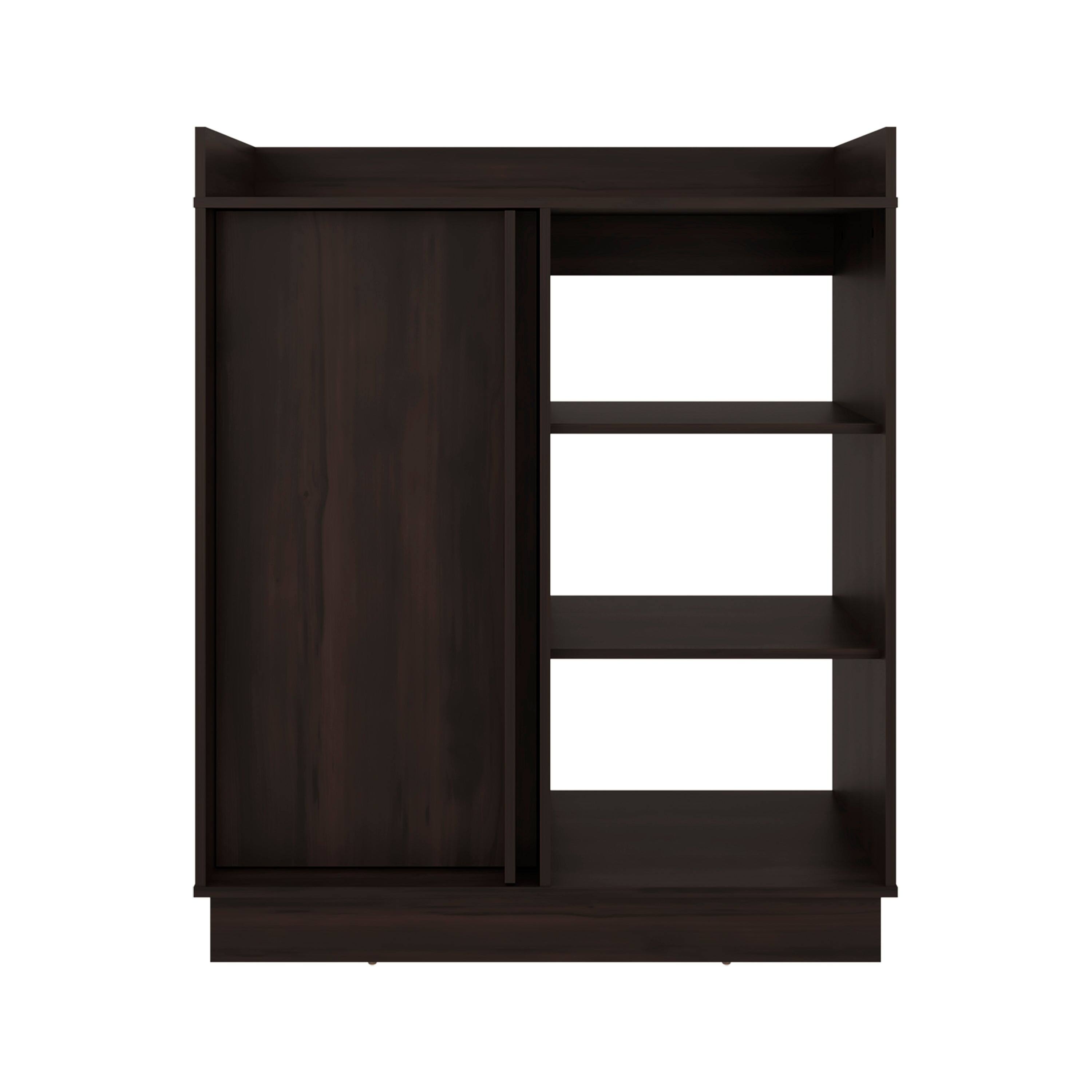 Left. TuHome - Tuhome Caoba Sideboard Cabinet with Doors, Adjustable Interior Shelves, Accent Storage Cabinet for D - Brown.