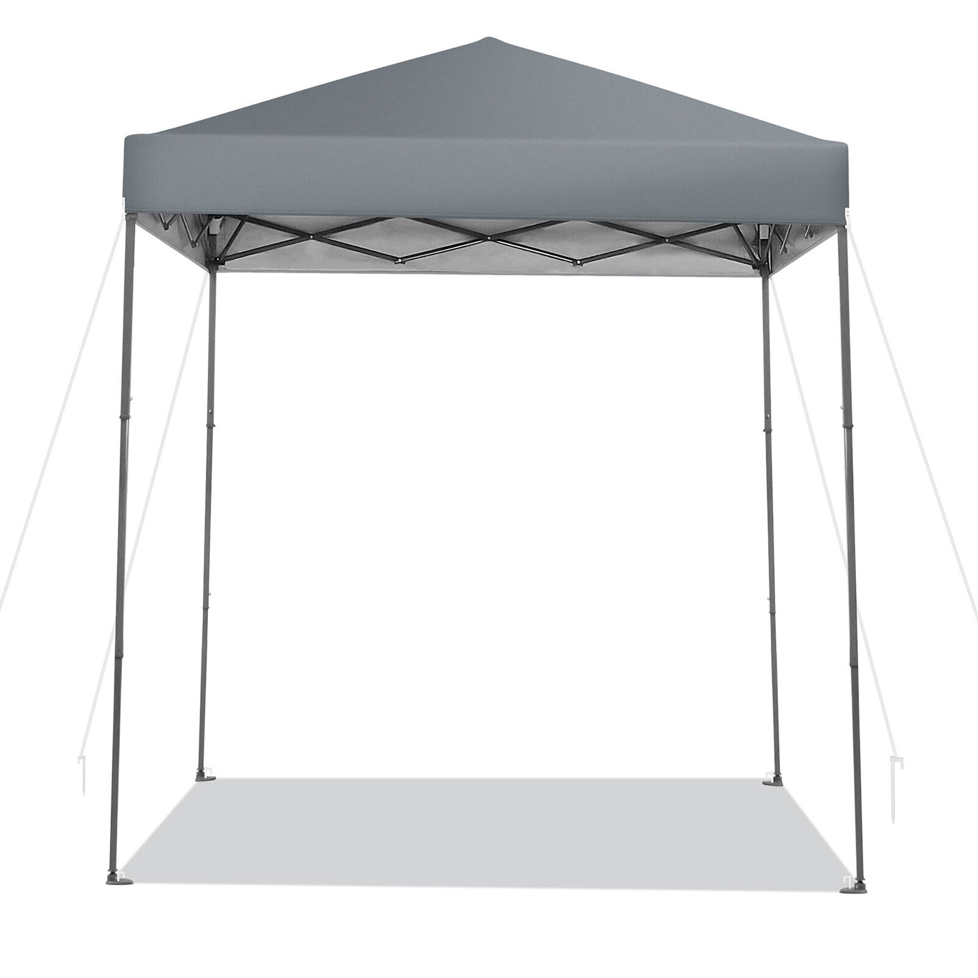 Alt View 9. Gymax - Gymax Patio 6.6 x 6.6ft Outdoor Pop-up Canopy Tent UPF 50+ Portable Sun Shelter Gray - Gray.