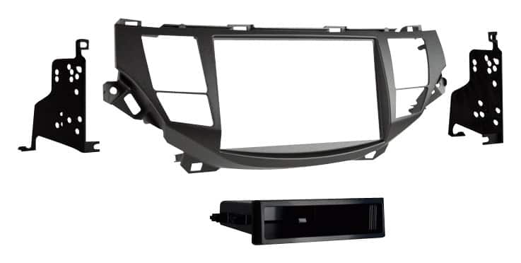 Front. Metra - Dash Kit for Select 2008-2012 Honda Accord Accord DIN DDIN - Charcoal Gray.