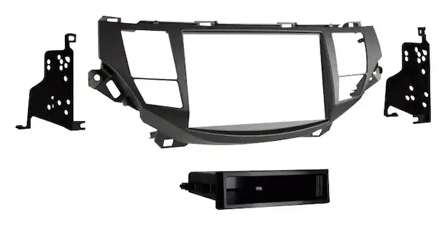 Front. Metra - Dash Kit for Select 2008-2012 Honda Accord Accord DIN DDIN - Charcoal Gray.