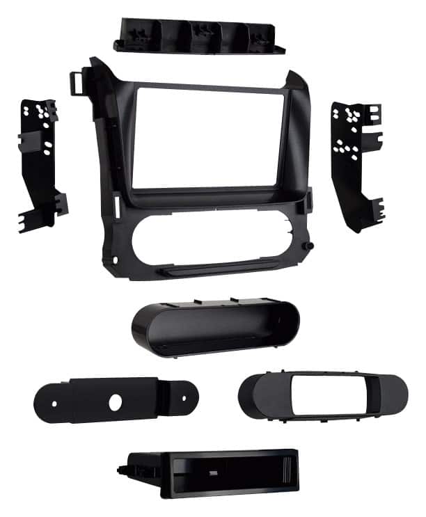 Front. Metra - Dash Kit for Select 2015-2020 Chevrolet Tahoe Suburban DIN DDIN - Black.