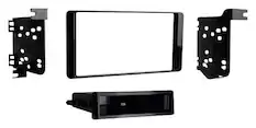 Front. Metra - Dash Kit for Select 2014-2021 Mitsubishi Outlander DIN DDIN - Charcoal.