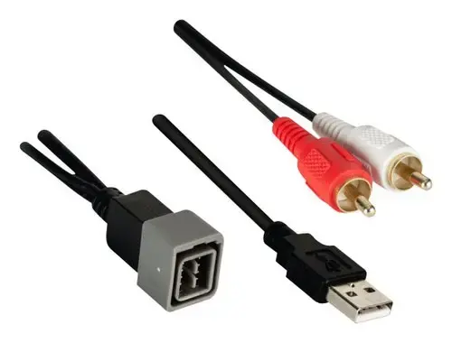 Front. AXXESS - USB Adaptor for Select 2007-2018 Nissan Sentra Juke - Black.